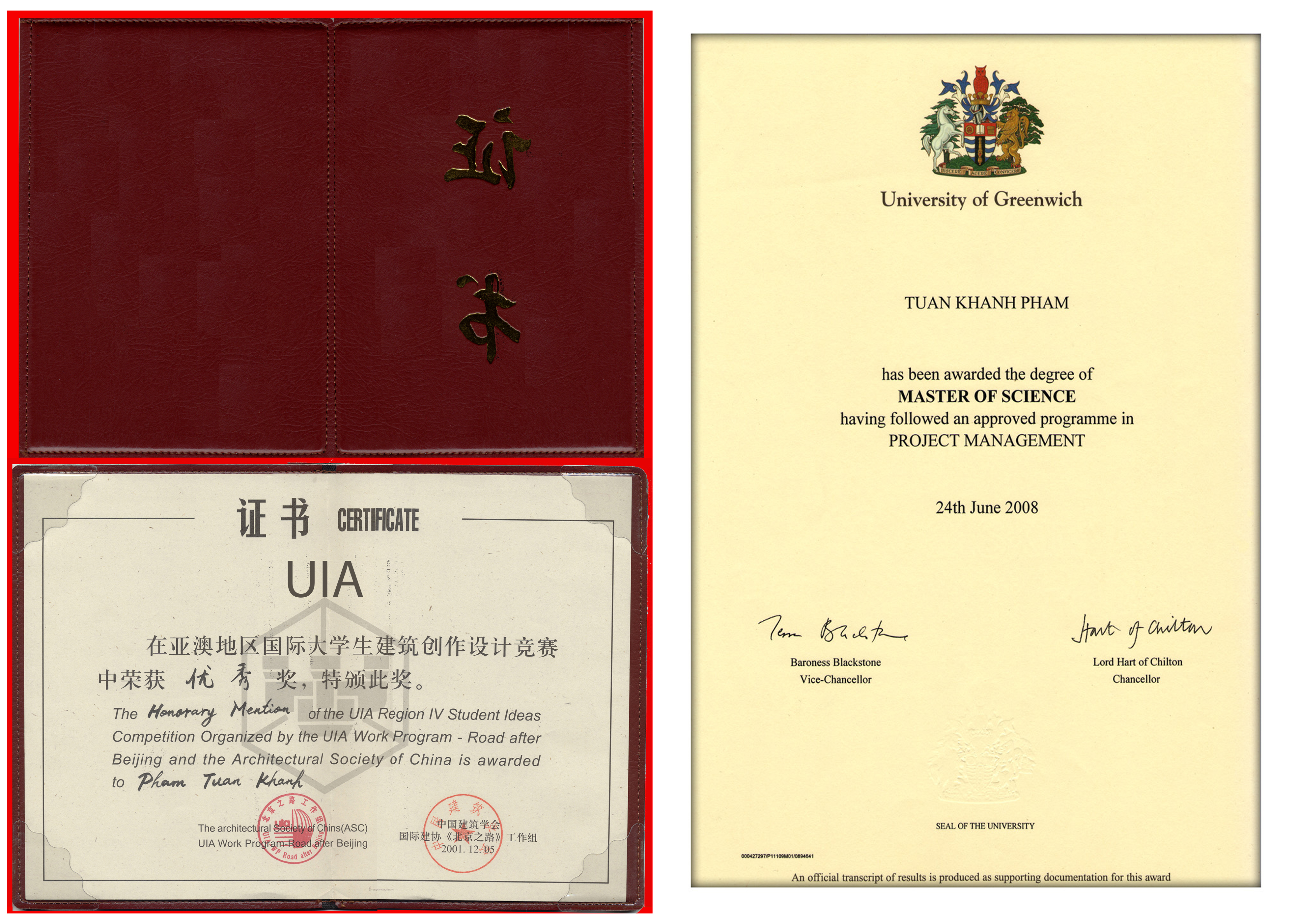 UIA Prize - 2001 - Bắc Kinh &  Greenwich University - London UK 2006